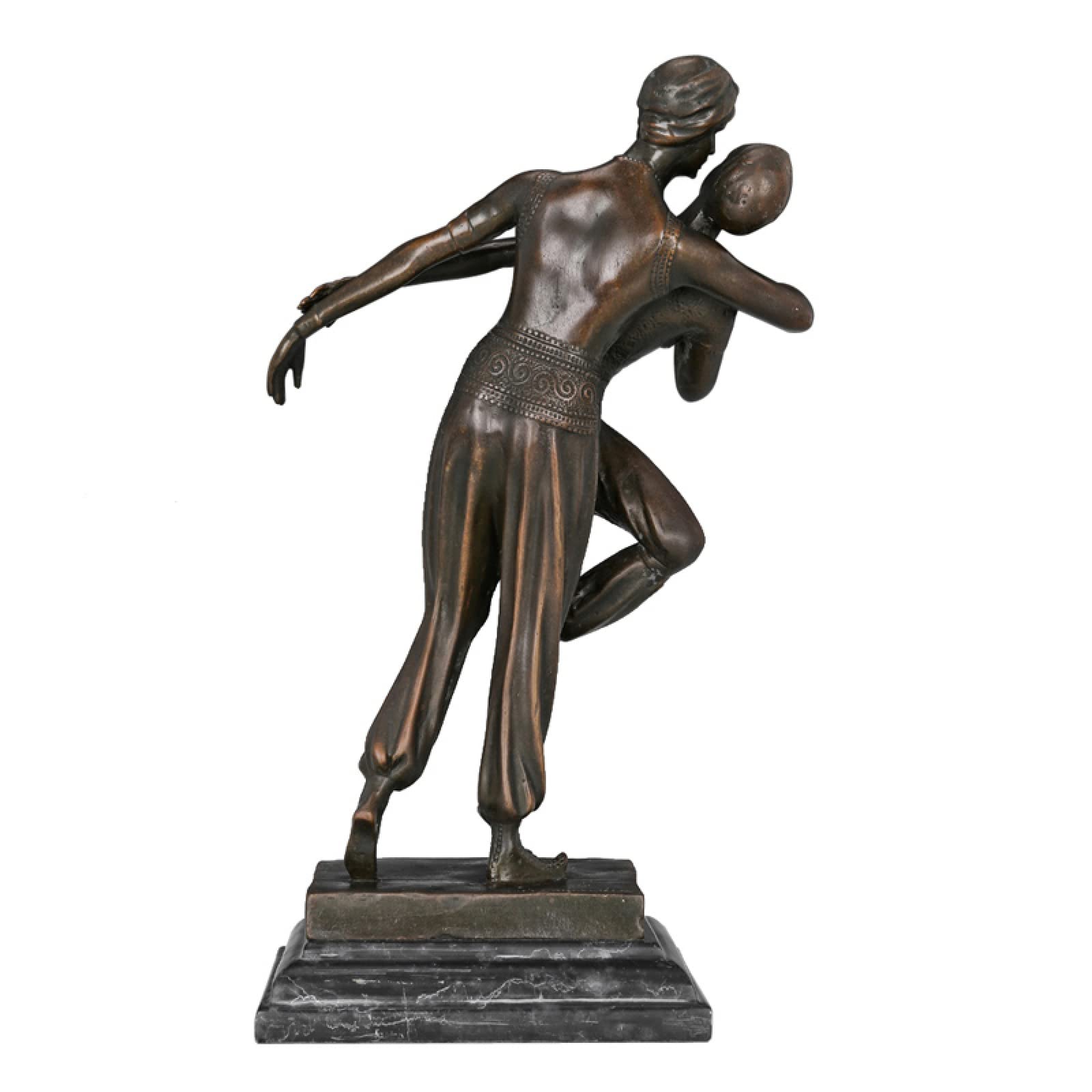 Amazon.co.jp: 彫刻置物彫像に彫刻ブロンズカップルダンス彫刻